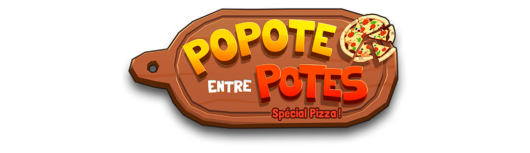 Popote entre potes pizza | Logo