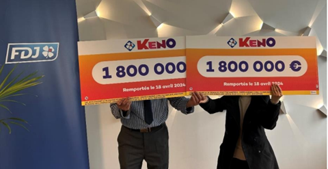 Ils gagnent deux fois 1,8M€ au même tirage Keno !