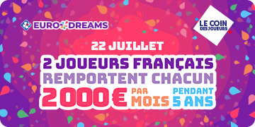 2 gagnants français au tirage EuroDreams du 22 juillet