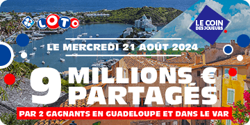 Le Jackpot LOTO® de 9 millions d’euros remporté le 21 août 2024 !