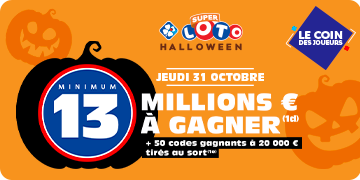 Super LOTO® Halloween : 13M€ à gagner le 31 octobre