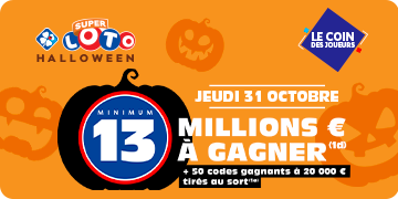 Super LOTO® Halloween : 13M€ à gagner le 31 octobre