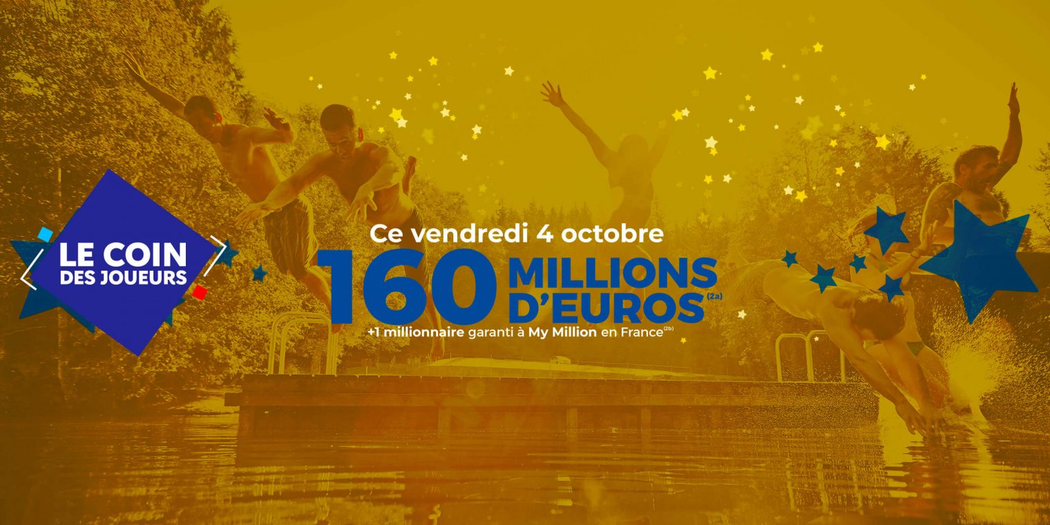 Jackpot EuroMillions : 160 M€ à gagner le 4 octobre