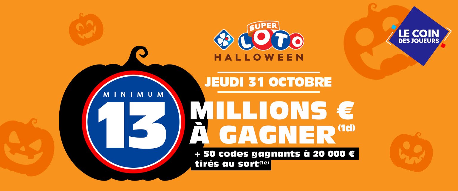 Super LOTO® Halloween : 13M€ à gagner le 31 octobre