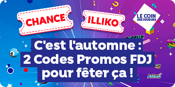 2 codes promo FDJ du 30 septembre au 13 octobre 