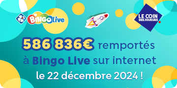 BINGO LIVE : jackpot de 586 000 € le 22 décembre !