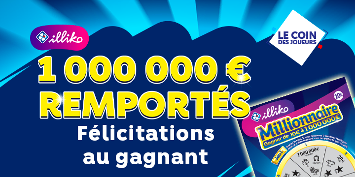 Un corse gagne 1M€ le 14 mars avec un ticket Millionnaire 
