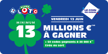 Super LOTO® vendredi 13 juin : 13M€ à gagner !