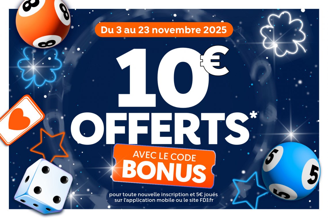Code promo FDJ Bonus novembre 2025 Code promo FDJ Bonus novembre 2025