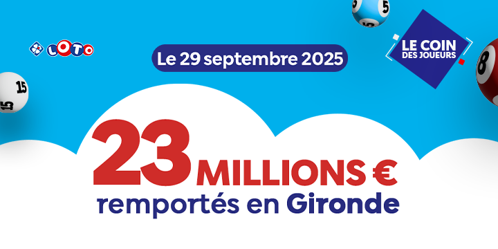 Jackpot LOTO® : 23 M€ gagnés lundi 29 septembre