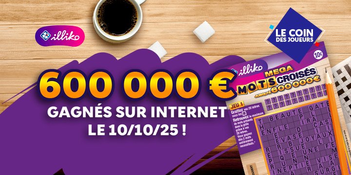 Méga mots croisés : un gagnant remporte 600 000 € Méga mots croisés : un gagnant remporte 600 000 €