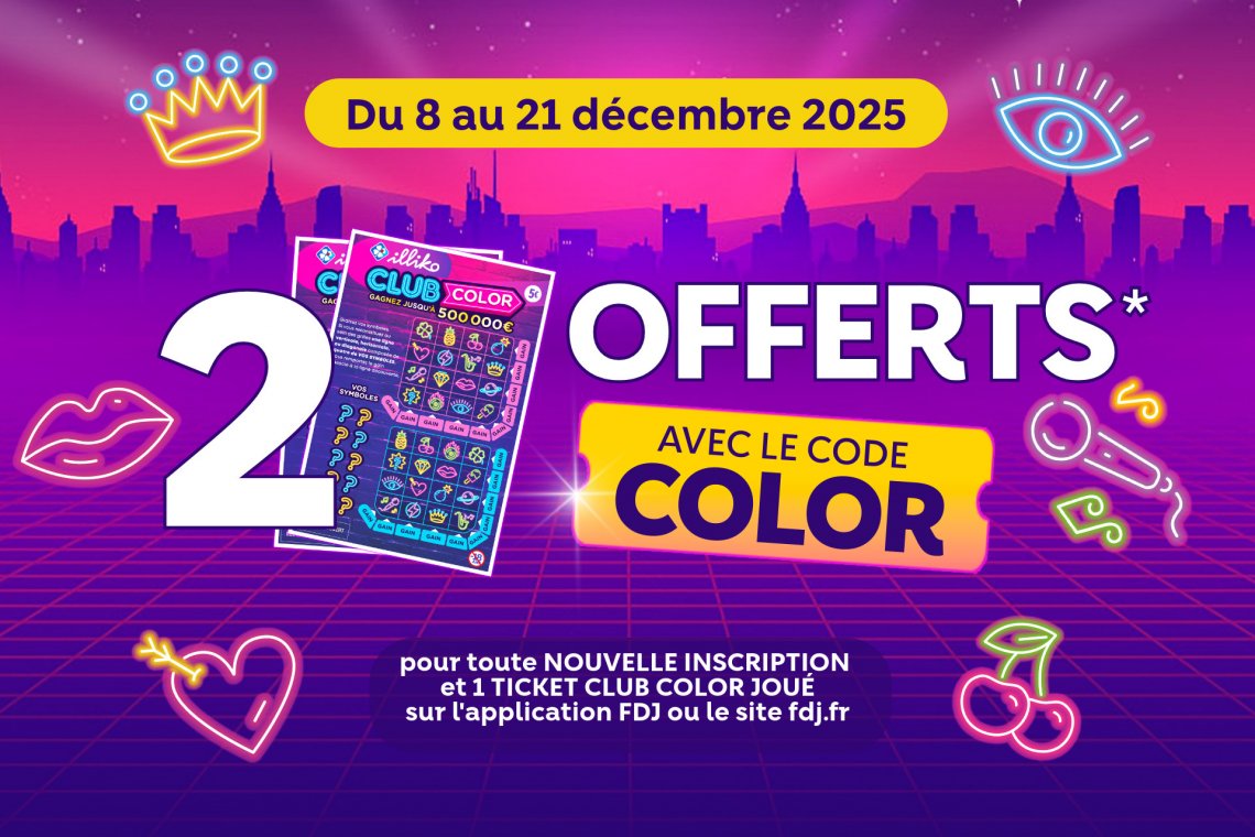 Code promo FDJ Color décembre 2025