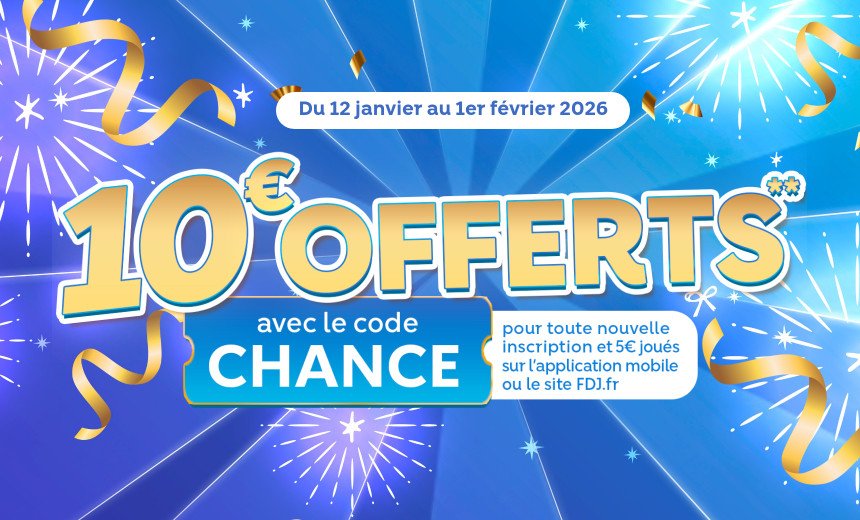 Code promo FDJ CHANCE janvier 2026