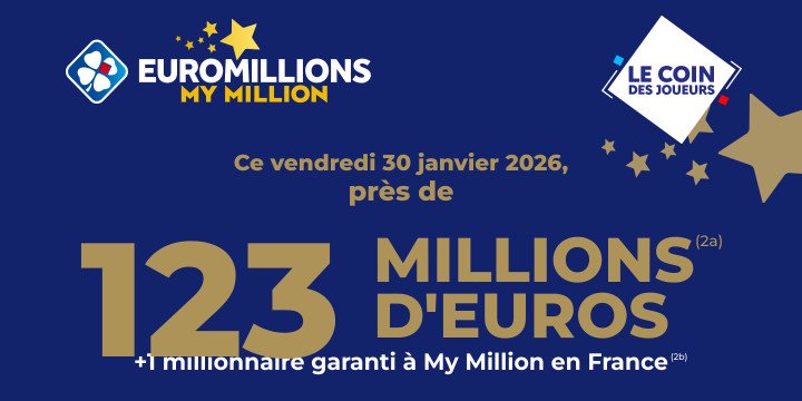 Jackpot Euromillions de 123 millions d'euros Jackpot Euromillions de 123 millions d'euros