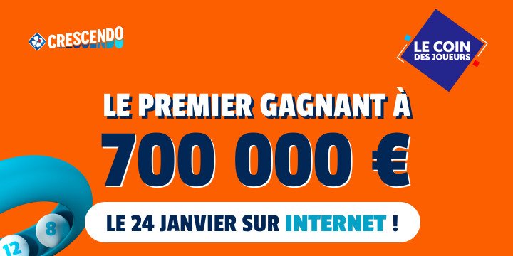 Il remporte 700 000 € à Crescendo le 24 janvier, un record ! Il remporte 700 000 € à Crescendo le 24 janvier, un record !