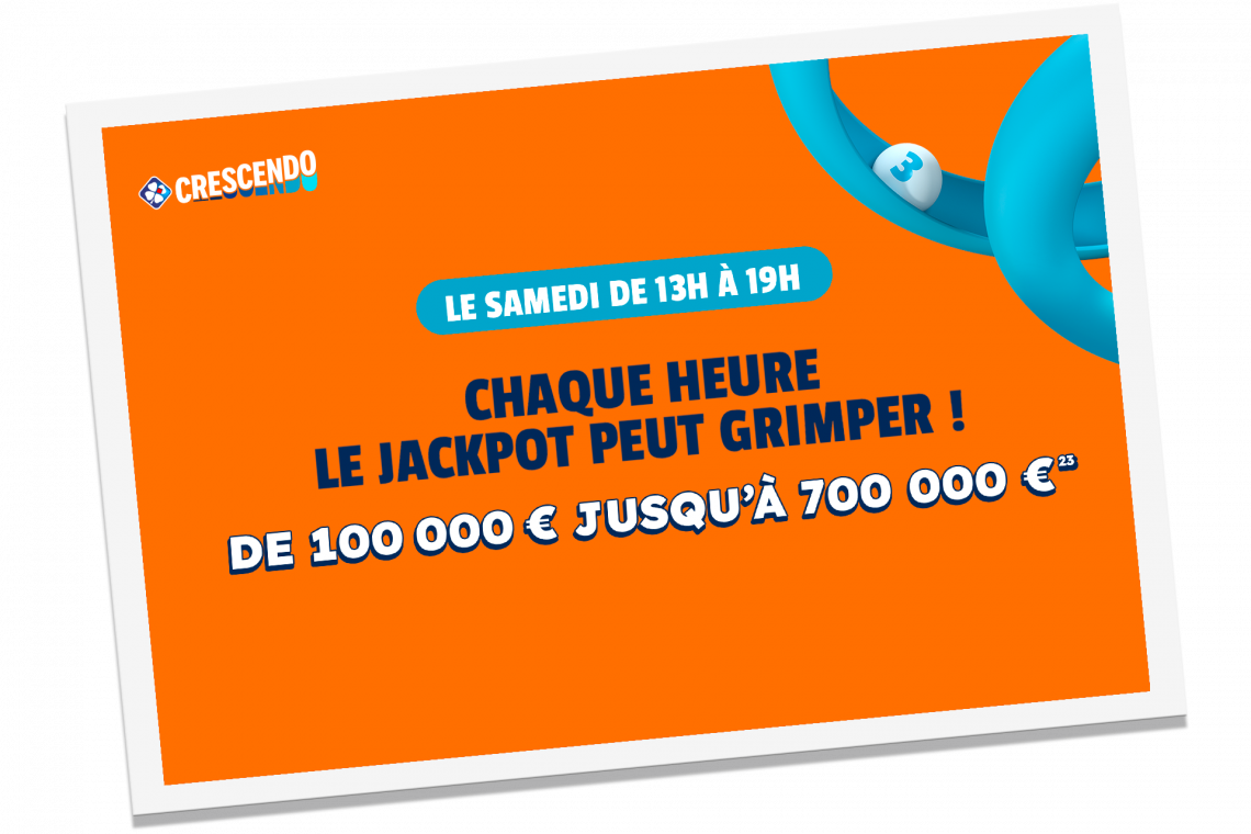 Chaque heure le jackpot peut grimper de 100 000 € jusqu'à 700 000€