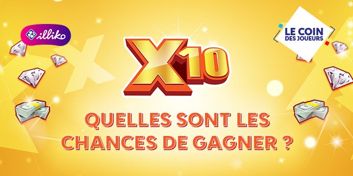 Quelles sont les chances de gagner à Illiko® X10 ?